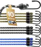 HELDENWERK 10er-Set Expander TÜV/GS geprüft mit Haken Elastisch in 30, 45, 75 und 100cm I Spanngummi mit Haken für Transport, Camping & Sicherung I Spannseil, Gummispanner & Gepäckspanner (30cm)