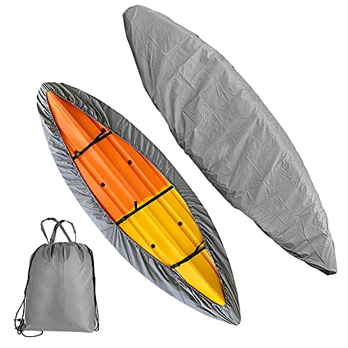 Opaltool 420D Kajak Persenning Universelle Bootsplane Persenning wasserdichte Regenschutz Sonnenschutz Staubschutz Boot Abdeckplane für Fischerboot/Kajak/Kanu/Paddelbrett