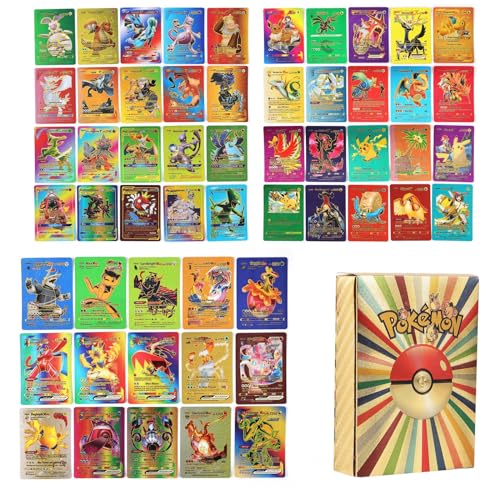 Packung mit 55 PCS Cartoon Karten Gold Silber Schwarz Seltene Karten Set, Keine Duplikate Karikaturen Comics Sammelkarten für Kindergeburtstag Party Geschenke Karten Set Sammelkarten (B Mehrfarbig)