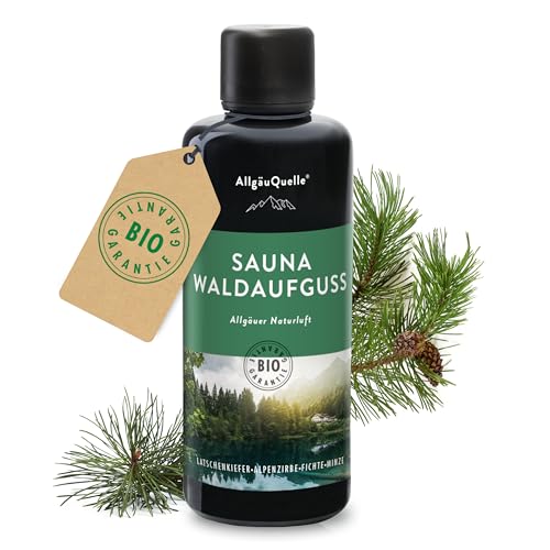 AllgäuQuelle® Saunaaufguss [100% reine Bio Öle] Naturluft Alpenzirbe Fichte Latschenkiefer Minze 100ml