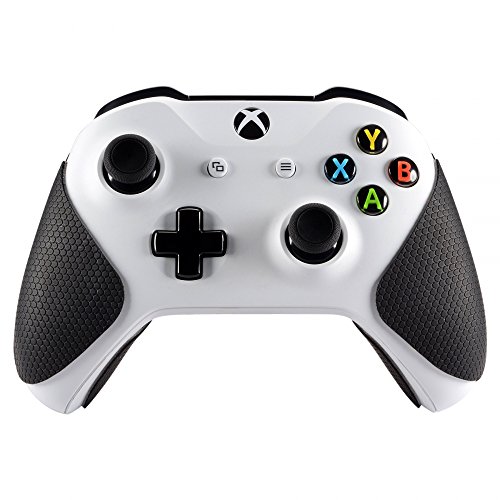 eXtremeRate Anti-Rutsch Griffpolster Schutzhülle Griffe Aufkleber Abziehblder Skin für Xbox One Xbox One S Controller(Schwarz)