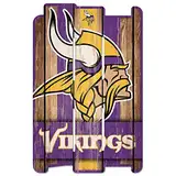 WinCraft NFL Minnesota Vikings Holzzaunschild schwarz