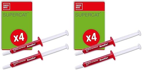 SWISSINNO Ersatz-Köder-Spritzen SuperCat für Mause- und Rattenfallen: Erdnussbutter-Lebensmittelprodukt, Starkes Lockmittel für Nager, 4 Stück (Packung mit 2)