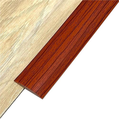 2 Meters Boden & Teppich Laminat üBergangsprofil Selbstklebend Teppichkantenleiste, Bodenübergangsleisten, Türleisten, Schwellenleiste, Laminattürleiste, Bodenleiste, (Teak wood grain)