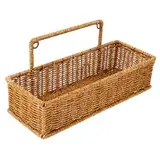 IMIKEYA Wandmontierter Aufbewahrungskorb Boho Wandkörbe Kartoffel Zwiebelkorb Hängender Obstkorb Rattan Badezimmerkorb Marktkorb Weidenkorb Küche Kleinigkeiten