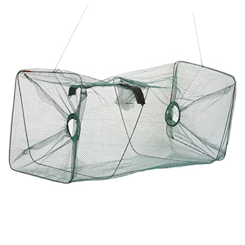 FOYTOKI Fischernetz Klapp Fischernetze Faltbarer Fischfang Netzkäfig Aus Nylon Praktischer Garnelenfänger Tragbare Reuse Für Üßwasserangeln Größe Ideal Für Teich Und Fluss