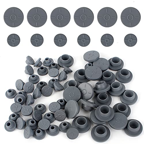 Fläschchen Gummistopfen 160Pcs Gummi Durchgangstüllen Injektionsöffnungen Gummi Flaschenverschluss Karosseriestopfen Gummi Durchgangstüllen(20mm&13mm)