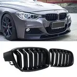 YIUBCZOQI F30 Kühlergrill für BMW 3er f30 Nieren Schwarz f30 f31Grill Glanz Schwarz Doppelsteg Sport Kühlergrill 2012-2018