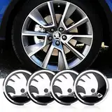 Nebenkappe Sticker Set 4X für Skoda,56mm