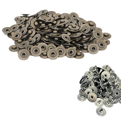Trimming Shop Denim-Nieten, Jeans, dekorative Messinghut-Nieten, Ersatz-Reparatur für Mode-Accessoires, Kleidung, Lederwaren-Dekorationen, 7 mm, antikes Messing, 10 Stück