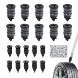 YUGUOLAN 20 Stück Tyre Repair Kit, Motorradreifen Reparaturset, Vakuum Reifen Reparatur Nagel, Motorrad Reifen, Für Fahrradflickzeug, Pkw, LKW, Wohnwagen U. Mehr (10S + 10L)