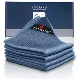 KYONANO Barista Zubehör, Barista Tuch Set 4 Stück, 30x30 cm Reinigungstuch zum reinigen Ihres Kaffee Equipments, extrem saugstarke, Barista Lappen für Dampflanze und Siebträgermaschine