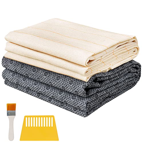 Tufting Tuch 2X1.5M (79"x59") Tufting Cloth mit Gelb Markierten Linien 1.8X1M (70"x39") Rutschfester Filzrücken Monk Cloth Rug Tufting Kit für Getuftete Teppiche Tufting Gun Parent (Original)