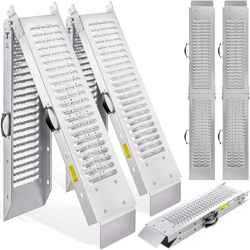 MONZANA® 2X Auffahrrampe 400kg (je 200kg) klappbar Laderampe verzinkter Stahl rutschfeste Oberfläche Auffahrschiene Verladerampe PKW Verladeschiene