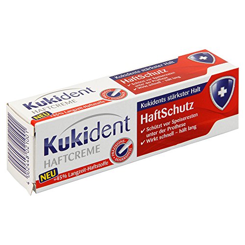 Kukident Professionell Haftcreme - Haftschutz für Zahnprothesen, extra starker Halt - Schnelle, langanhaltende Wirkung - 1 x 40 g