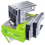 WORKDONE 6er-Pack - 3,5"-Festplatten-Caddy m. 2,5"-Festplattenadapter - Kompatibel für Dell PowerEdge Server 14.-15. Gen.- Handbuch - Aufkleber - Schraubendreher - Starke Schrauben
