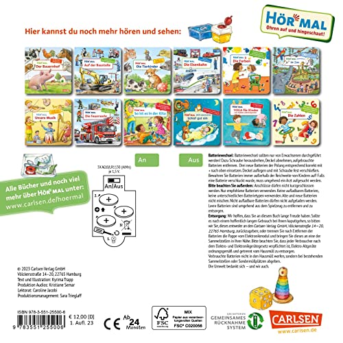 Hör mal (Soundbuch): Bei der Kinderärztin: Pappbilderbuch über den ersten Arztbesuch für Kinder ab 2 Jahre - mit authentischen Geräuschen, einfühlsamen Texten und erstem Sachwissen