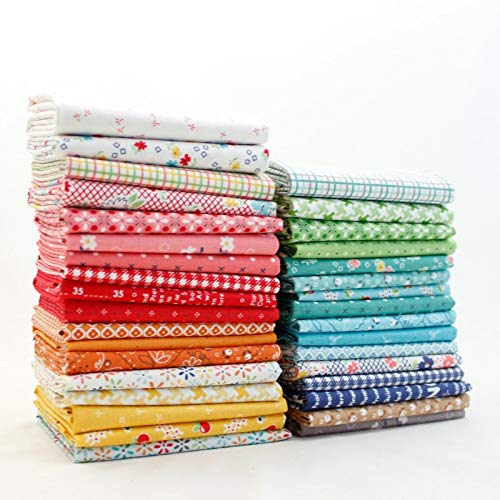 Lori Holt Vintage Fat Eighth Bundle (29 Stück) von Lori Holt für Riley Blake 22,86 cm x 53,34 cm) Stoffschnitte DIY Quilt Stoff