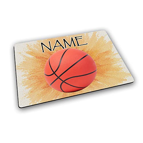 Basketball Textil Tischset mit Name/Gummirückseite/Platzdeckchen Platzset/personalisiert