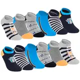 Cirorld Sneaker Kinder Socken, 6 Paar Sportsocken Jungen,Fussball Baumwolle Schulkind Socken, Bunte Kindersocken für Alltag und Sport 27-30