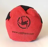 Juggle Pro Hacky Sack Footbag mit 2 Paneelen – Modell RED Turtle – FUSSJONGLIEREN - Hergestellt aus Ultra Wildleder (Amara) Kunststoffgewebe, Gefüllt mit EPS-Kunststoffpaletten, Handgenäht