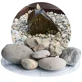 Schicker Mineral Isarkies Zierkies bunt 32-60 mm 25 kg, natürlich gerundeter Flusskies, witterungsbeständig, Gartengestaltung