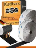 Klettband Selbstklebend Extra Stark Outdoor & Indoor 20mm x 5m schwarz (3M Markenkleber), Klett I Klettverschluss Klebeband, Velcro Tape für DIY, Basteln, Haushalt, Nähen...ToolTopia Handwerksqualität