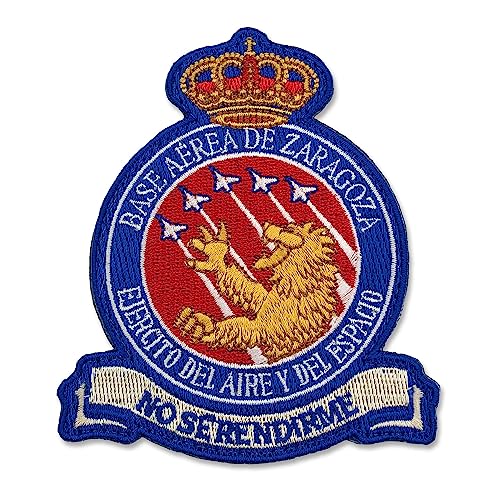 Aufnäher, bestickt, Luftwaffenbasis, Saragossa No Cisse Rite, Luftwaffe und Weltraum, Klettverschluss (Farbe)