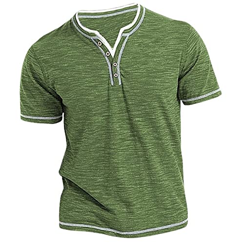 Generisch Sommer T-Shirt Herren V-Ausschnitt - Coole Tshirts V-Neck Baumwolle - Casual Basic Shirts Männer Kurzarm - Mens t Shirt Tshirt Herren Rundhals Weit Ölgemälde Druck Literarischer Stil