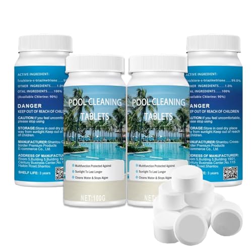 Pool Cleaning Tablets,400g Pool Reinigungstabletten für Aufstellpool,Planschbecken