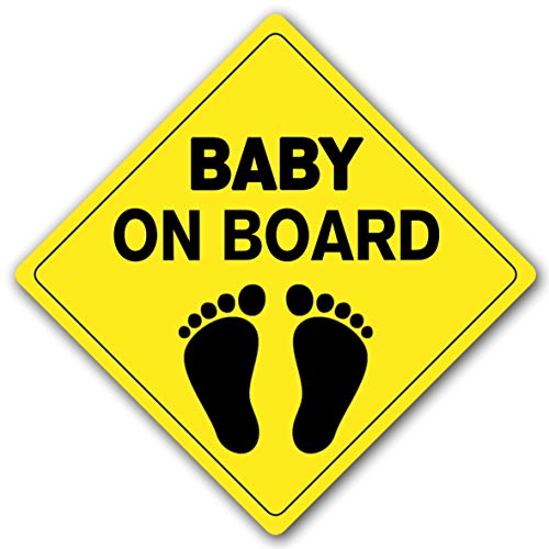 Baby on Board 10x10cm Baby an Bord Magnetschild Magnetfolie