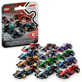 LEGO F1 Rennwagen zum Sammeln - 1 von 12 baubaren Fahrzeugen - Mit drehbaren Rädern und Formel 1 Helm - BAU- und Spielset für Kinder - Geschenk für Jungen und Mädchen ab 6 Jahren - 71049