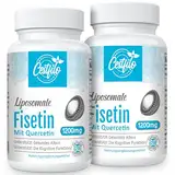 Liposomal Fisetin 1000mg with Quercetin 200 mg 60 Softgels | Hochdosiert 1200 mg pro Serving, Maximum Absorption | Natürliche Senolytikum | von Cestfilo | (Pack of 2)