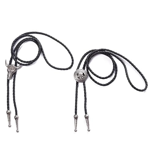 Votvlog 2 Cowboy-Krawatten, Cowboy-Kleidung für Männer, Westernkleidung für Männer, Cowboy-Hemden für Männer, Cowboy-Kleidung für Männer, Cowboy-Rodeo-Anhänger aus Leder für Männer und Frauen