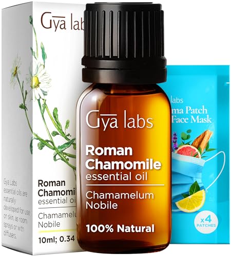Gya Labs Ätherisches Römische Kamille Öl für Diffusor - 100% Reines Natürliches Römische Kamillenöl für Gesicht & Haut - Aromatherapie & Kerzenherstellung (10 ml)