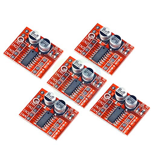 Hailege 5pcs 1,5A 2-Wege-L298N L298 DC-Motortreiber-Antriebsplatine Dual-H-Brücke PWM-Schritt-Geschwindigkeitsregler-Treibermodul