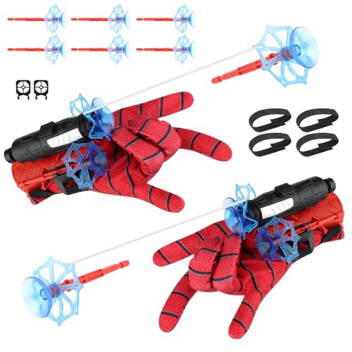 MXTIMWAN Super Spider Launcher, Spider Launcher Handschuhe, Handgelenk Spielzeug Set, Spider Netz Shooter Handgelenk Spielzeug Set