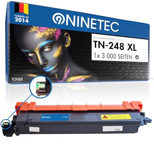 NINETEC 1 Toner mit Chip kompatibel mit Brother TN-248 XL 248XL Black für DCP-L 3515 CDW 3560 CDW HL-L 3240 CDW MFC-L 3740 CDN CDW Eco 8340 CDW 8390 CDW (3.000 Seiten)