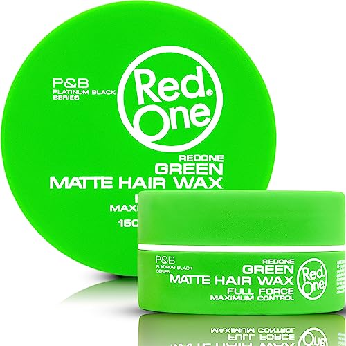 RedOne Mattes Haarwachs Grün150 ml | Ultra Halt | Haarwachs für Männer und Frauen | Kokosnussduft | Maximale Kontrolle