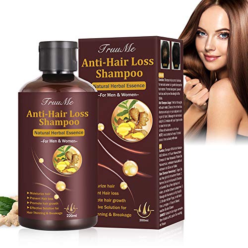 Haarwachstum Shampoo, Anti Haarausfall Shampoo, Haarshampoo, Anti Haarverlust Shampoo, Natürlicher Ingwershampoo Für Schnelleres Nachwachsen der Haare/Verhindert Haarausfall (220ML)