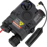 Airsoft PEQ-15 IR Laser + Visible Red Laser + White LED Flashlight (Black)(Black)