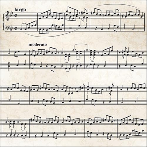20 Servietten Musik Noten spielen als Tischdeko. Papierservietten mit Motiv. Auch für Decoupage und Serviettentechnik 33x33cm