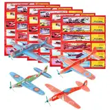 XPJBKC 36er Gleitflugzeuge Set, Flieger Styropor Kinder, Styroporflieger Flugzeuge Modell, Einzeln Verpackten Styroporflieger Kinder, Styropor-Flieger für Mitgebsel Kindergeburtstag