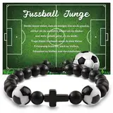 Lueaurra Fussball Armband Geschenke für Jungen Teenager Fußball geschenke für jungs 8 9 10 11 12 jahre Geburtstagsgeschenk für Jungen, 3D Fußballarmband Geschenke für Sohn Enkel Neffe