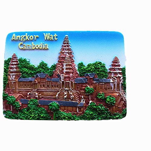 MUYU Magnet 3D Angkor Wat Kambodscha Souvenir Kühlschrank Magnet, Home & Küche Dekoration Kambodscha Reise Kühlschrank Magnet Aufkleber