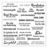 Deutsch Transparente Briefmarke, Silikon Stempel Set, Clear Stamps,DIY Scrapbooking Werkzeug Bastelei