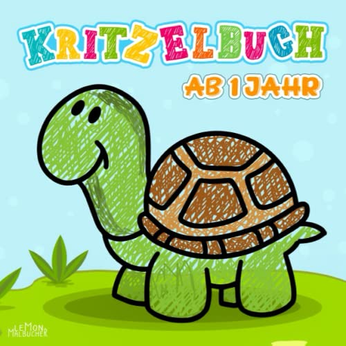 Kritzelbuch ab 1 Jahr: 50 kindgerechten Motiven zum Kritzeln und Ausmalen. Ideales Geschenk für Kinder zwischen ab 1 jahr