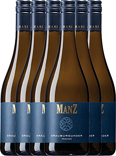 Grauburgunder trocken Weingut Manz Weißwein 6 x 0,75l VINELLO - 6 x Weinpaket inkl. kostenlosem VINELLO.weinausgießer