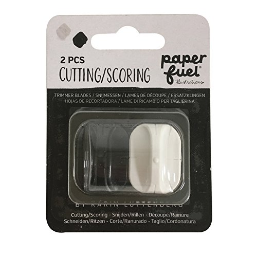 Paperfuel Replacement for Cutting and Board | 1 Trimmer 1 Scoring Blade, Plastik/Metall, Schwarz/Weiß, 10,2 x 8,5 x 1,5 cm