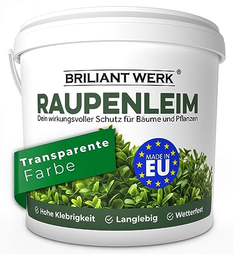 Briliantwerk® Raupenleim für Obstbäume 0,9L I Der Leimring für Obstbäume schützt vor Frostspannern, Ameisen, Läusen uvm. - Baumleim auch für Zimmerpflanzen geeignet